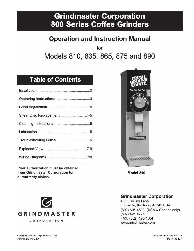 Page n°1 - Manuel utilisateur Cecilware 835