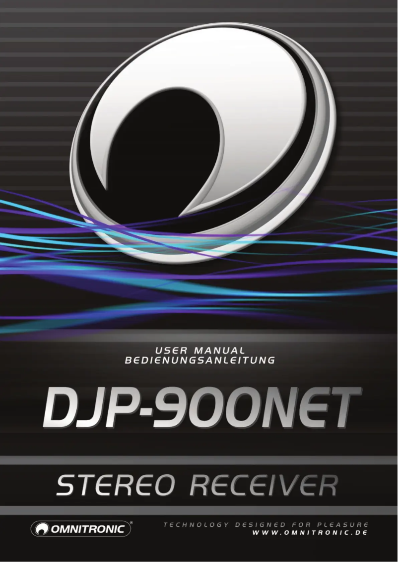 Page n°1 - Manuel utilisateur Omnitronic DJP-900NET