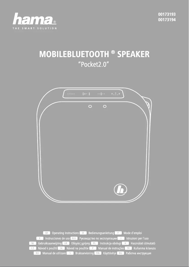 Image de la première page du manuel de l'appareil Pocket 2.0 00173193