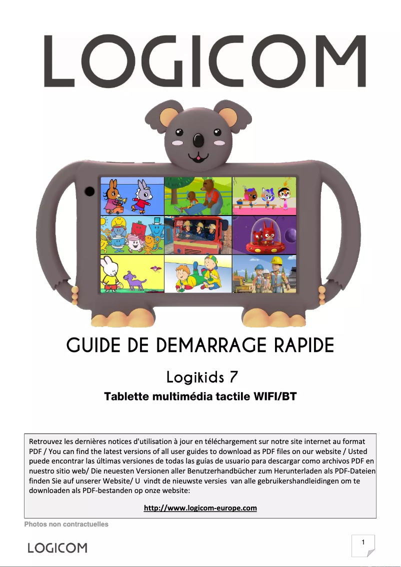 Page n°1 - Manuel utilisateur Logicom Logikids 7