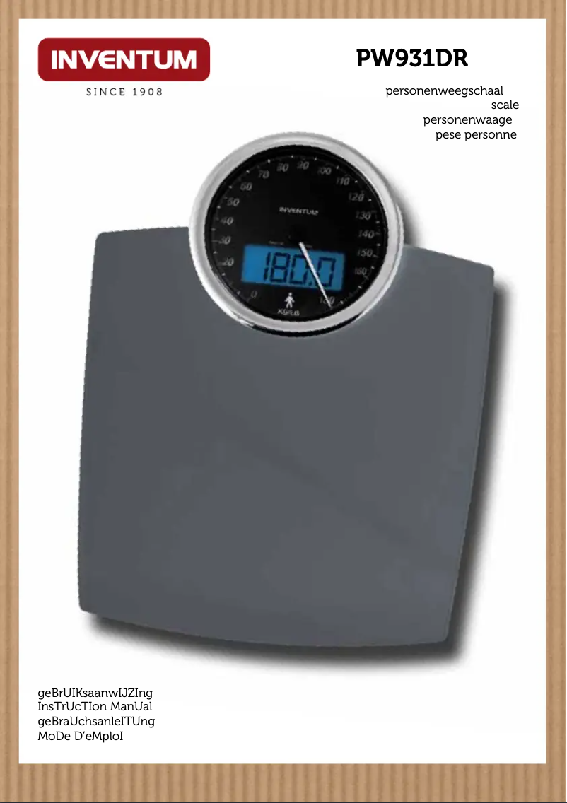 Page 1 de la notice Manuel utilisateur Inventum PW931DR