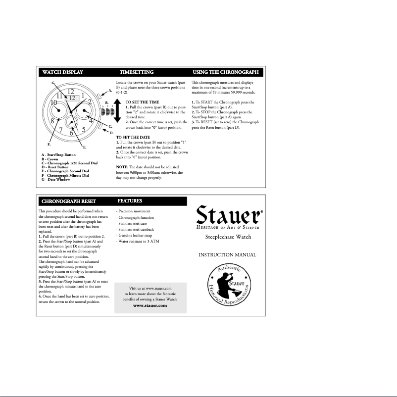 Page 1 de la notice Manuel utilisateur Stauer 41683