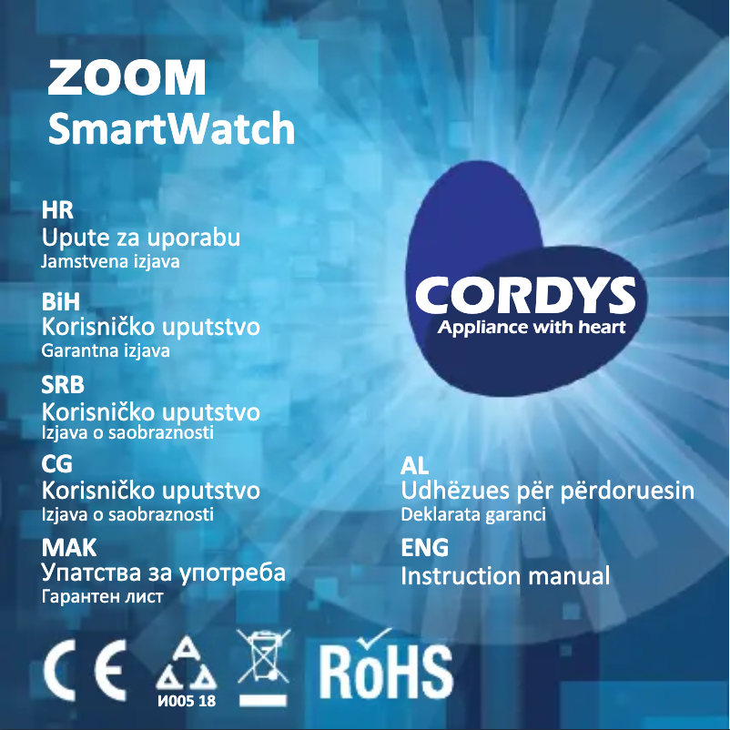Page 1 de la notice Manuel utilisateur Vivax CORDIS KIDS WATCH Zoom