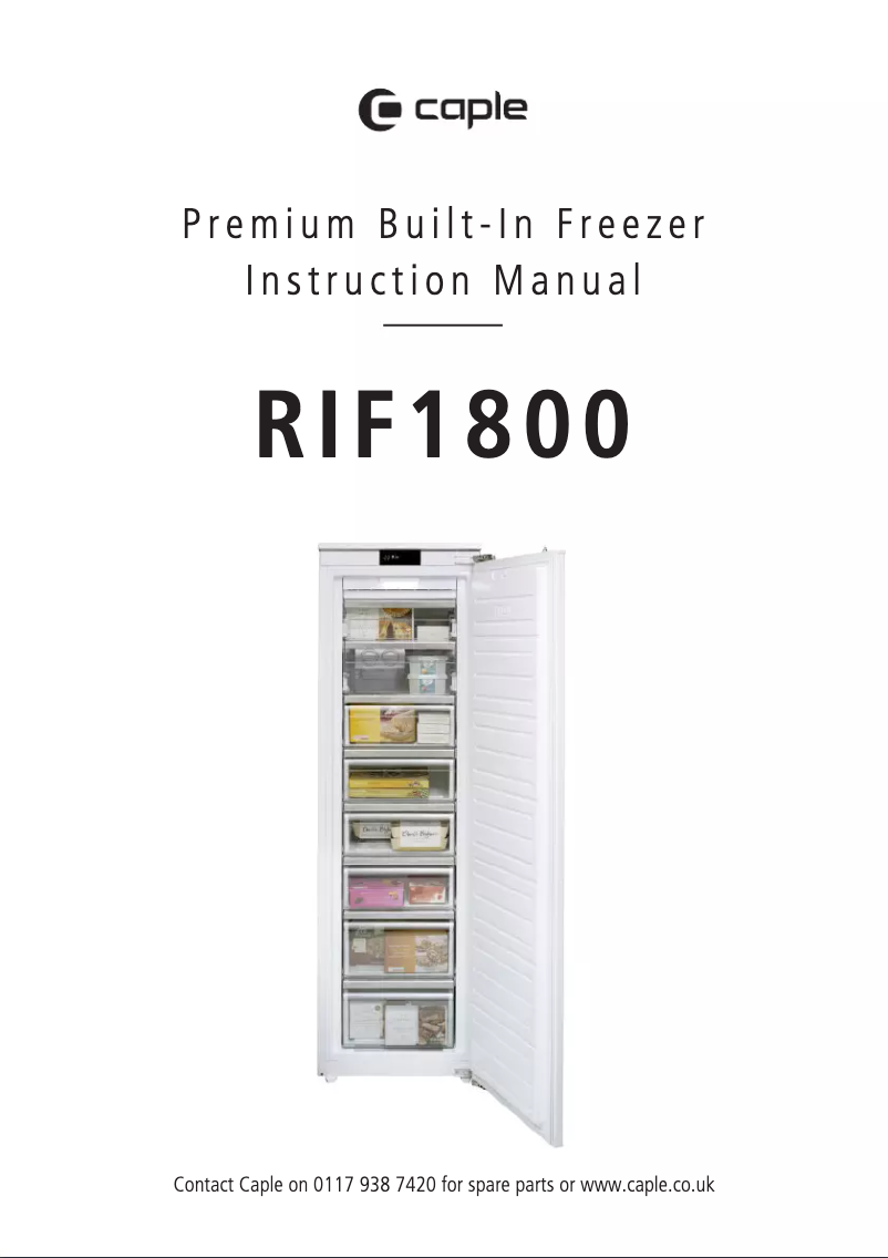 Image de la première page du manuel de l'appareil RIF1800