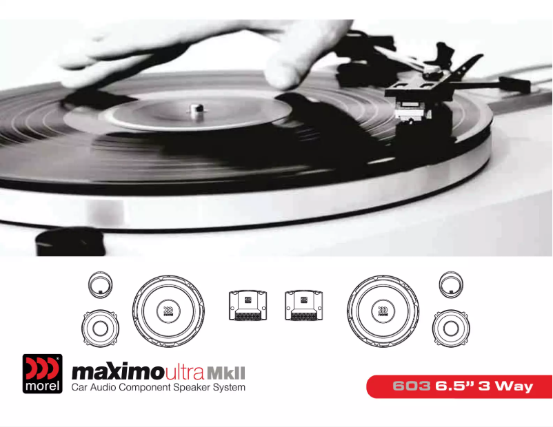 Page n°1 - Manuel utilisateur Morel Maximo Ultra 603