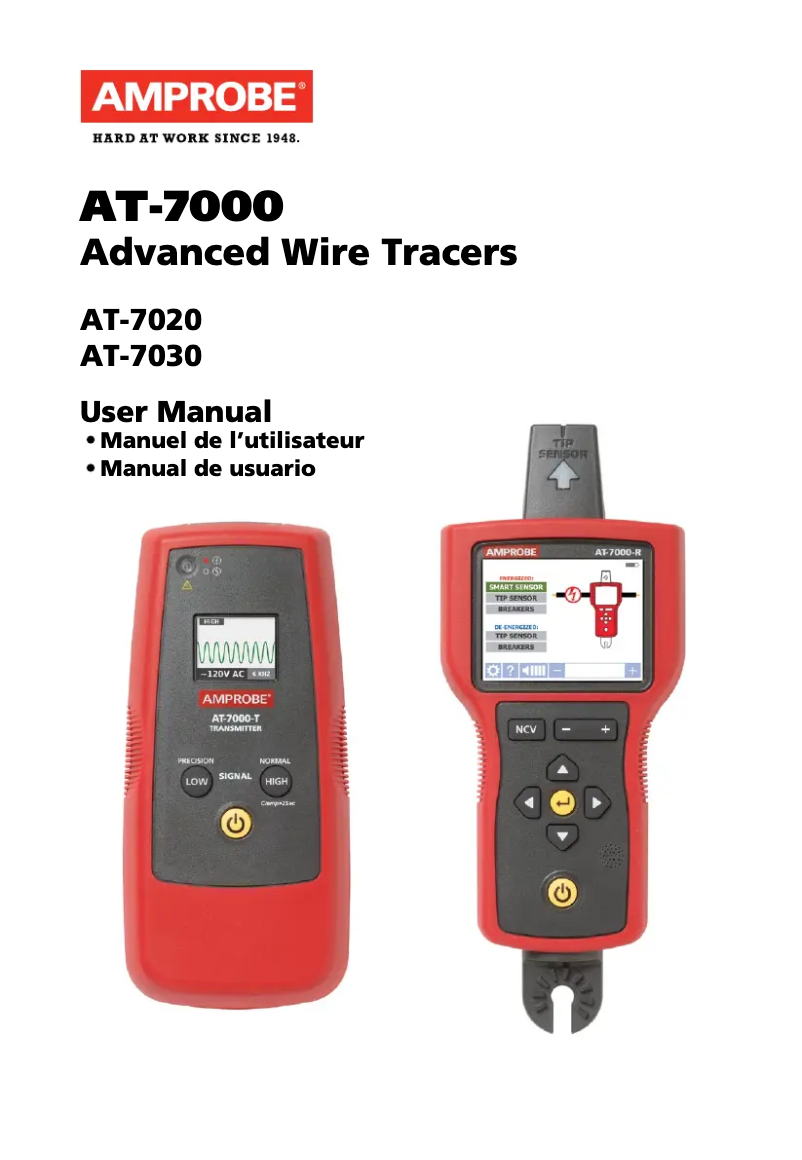 Page 1 de la notice Manuel utilisateur Amprobe AT-7030