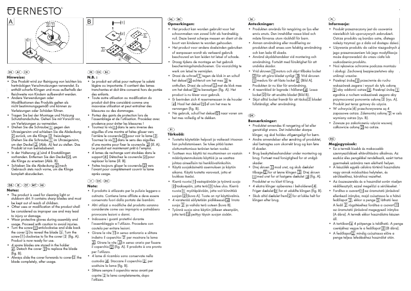 Page 1 de la notice Manuel utilisateur Ernesto HG00586E