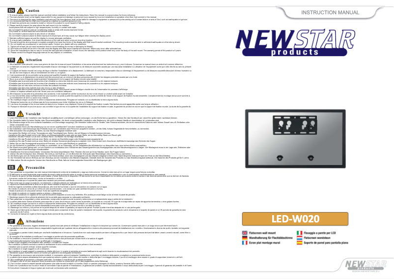 Página 1 del manual Manual de usuario Newstar LED-W020