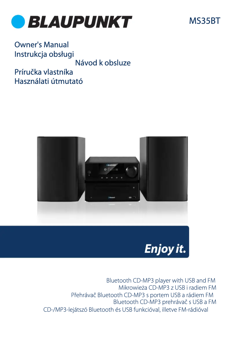 Page 1 de la notice Manuel utilisateur Blaupunkt MS35BT