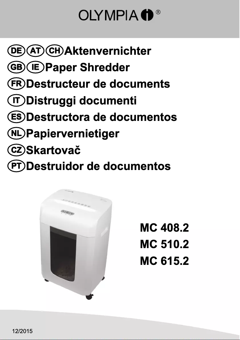Image de la première page du manuel de l'appareil MC 615.2