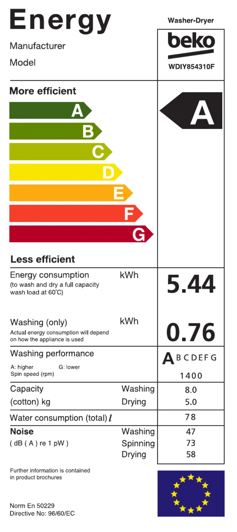 Image de la première page du manuel de l'appareil WDIY854310F