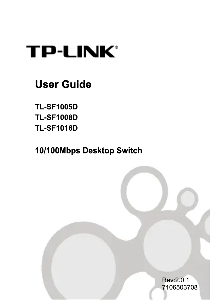 Page 1 de la notice Manuel utilisateur TP-Link JetStream Desktop TL-SF1005D