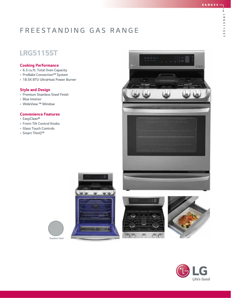 Página 1 del manual Ficha técnica LG LRG5115ST