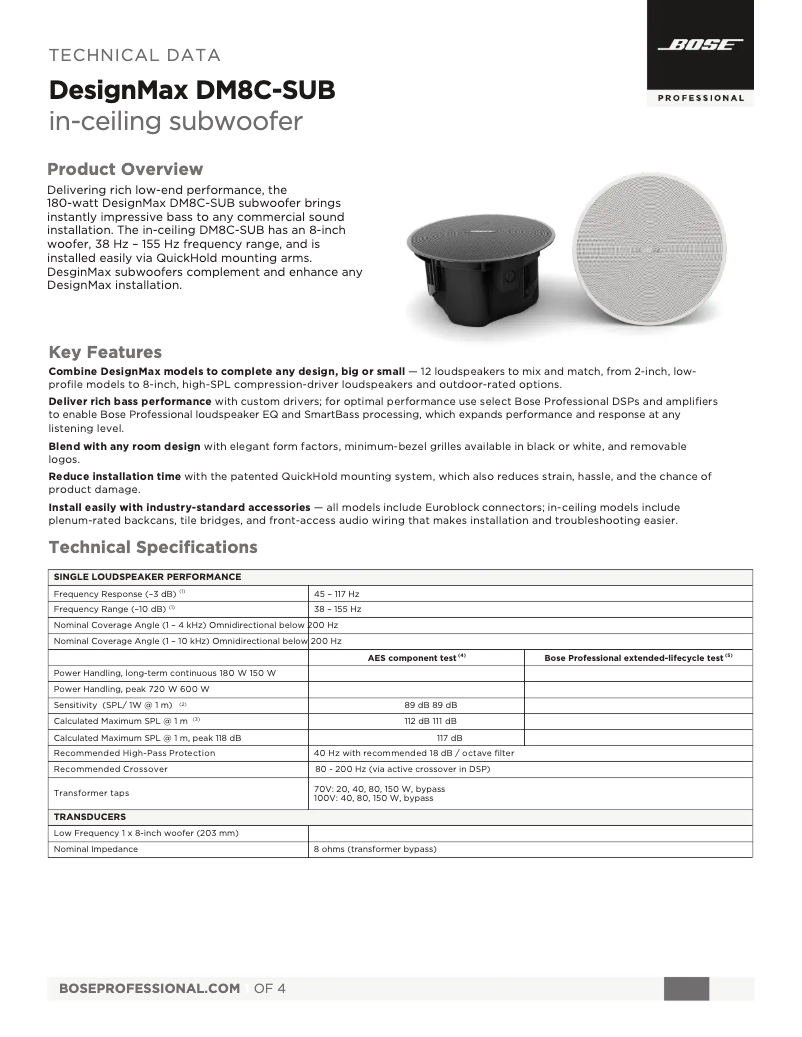 Image de la première page du manuel de l'appareil DesignMax DM8C-SUB