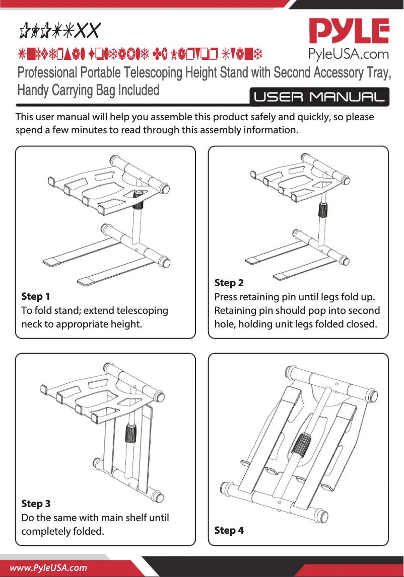 Page 1 de la notice Manuel utilisateur Pyle PLPTS55