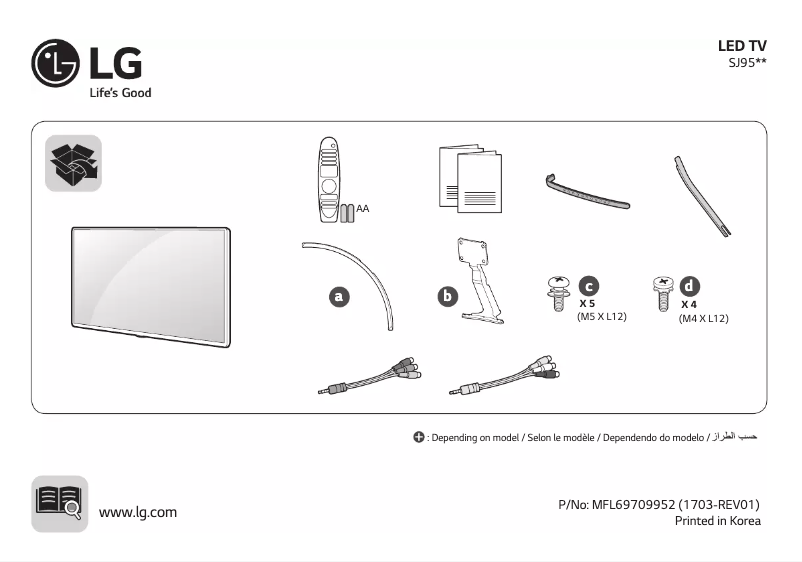 Imagen de la primera página del manual del dispositivo 65SJ950V