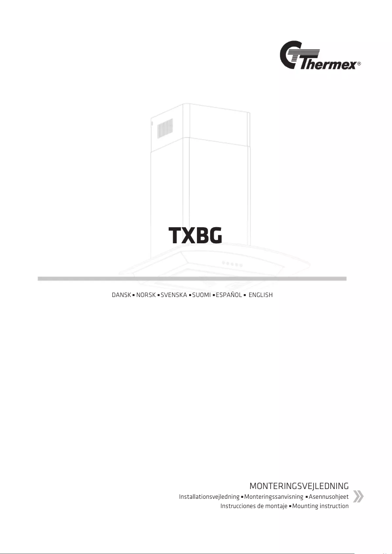 Page n°1 - Manuel utilisateur Thermex TXBG60