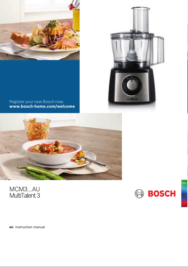 Page n°1 - Manuel utilisateur Bosch MultiTalent 3 MCM3501MAU