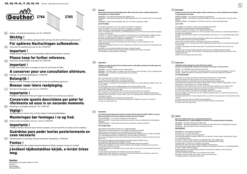 Image de la première page du manuel de l'appareil 2764