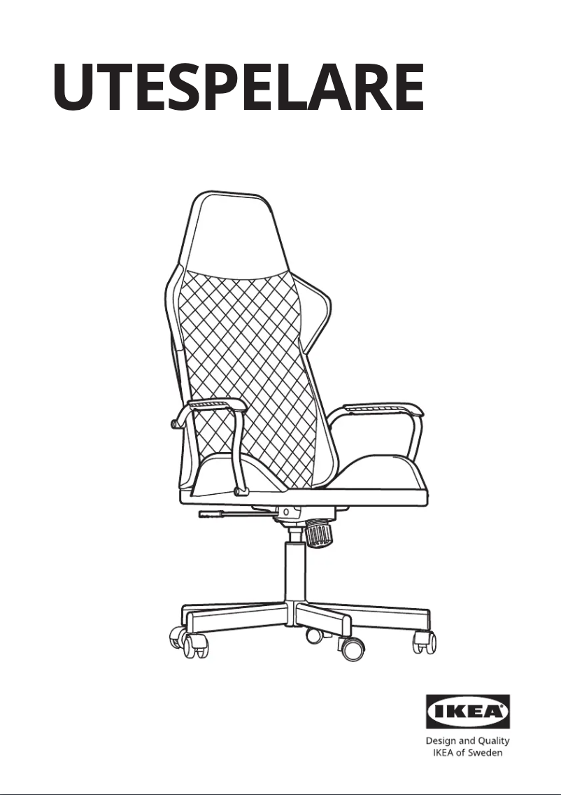 Page 1 de la notice Manuel utilisateur Ikea UTESPELARE 105.076.16