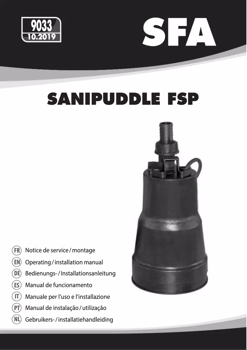 Page n°1 - Manuel utilisateur Sanibroyeur Sanipuddle FSP