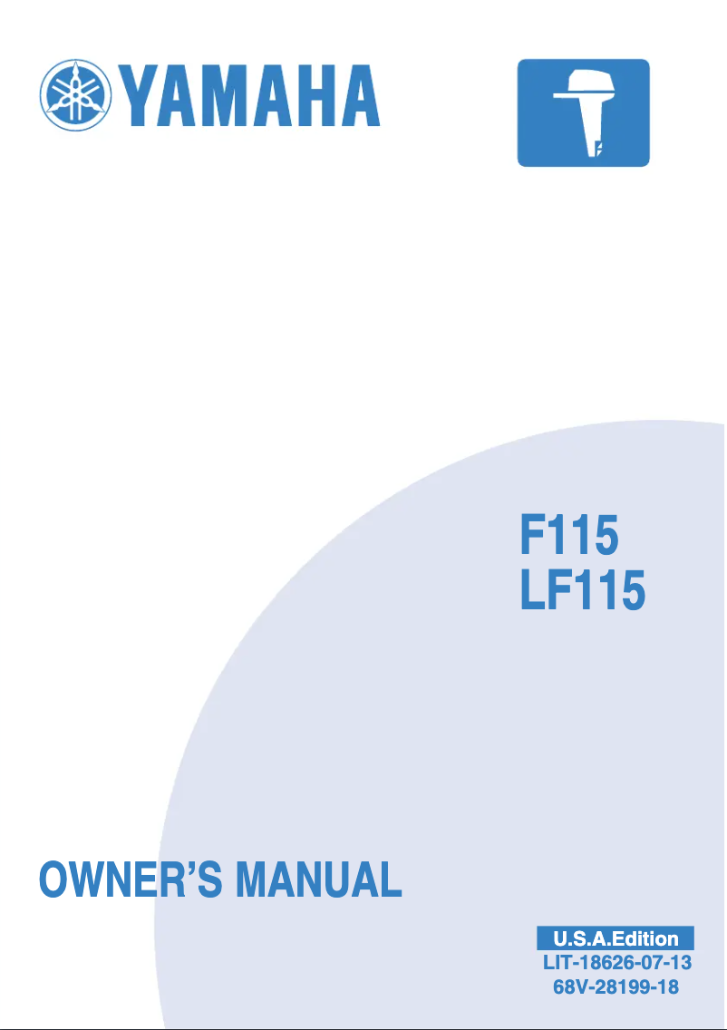 Page 1 de la notice Manuel utilisateur Yamaha LF115 (2006)