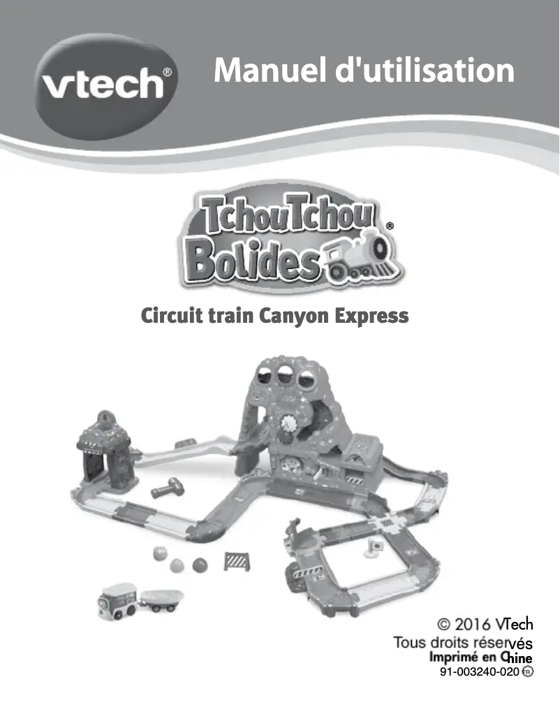 Page 1 de la notice Manuel utilisateur Vtech Circuit train Canyon Express