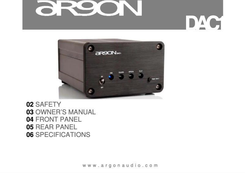 Page n°1 - Manuel utilisateur Argon INet6 plus
