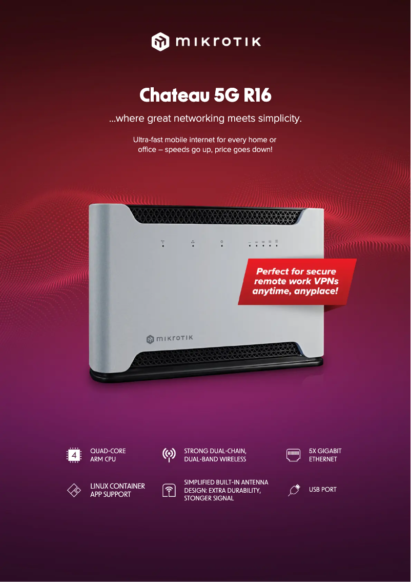 Page n°1 - Brochure Mikrotik Chateau 5G