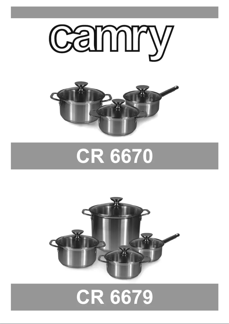 Page 1 de la notice Manuel utilisateur Camry CR 6670