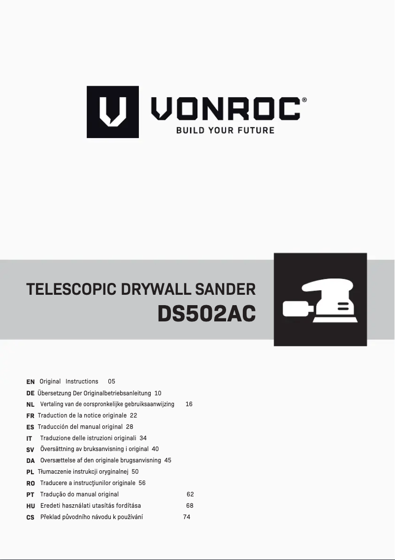 Page n°1 - Manuel utilisateur Vonroc DS502AC