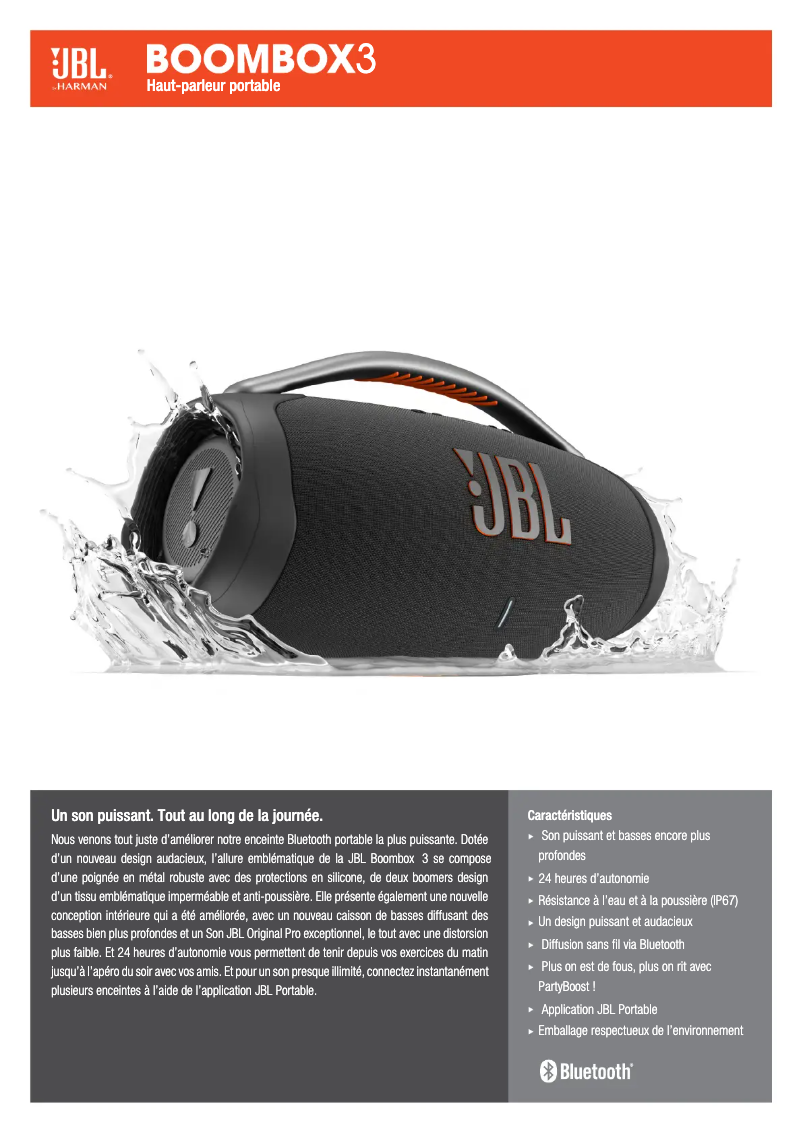 Image de la première page du manuel de l'appareil Boombox 3