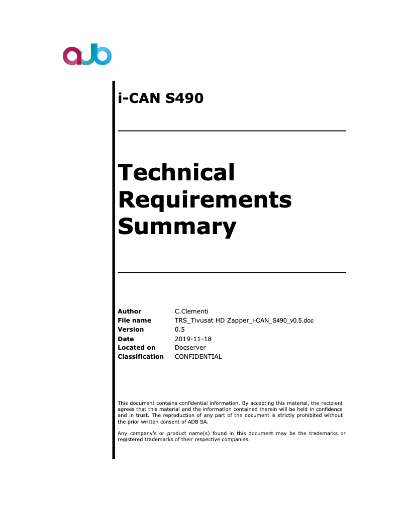 Page 1 de la notice Manuel utilisateur i-CAN i-CAN S490