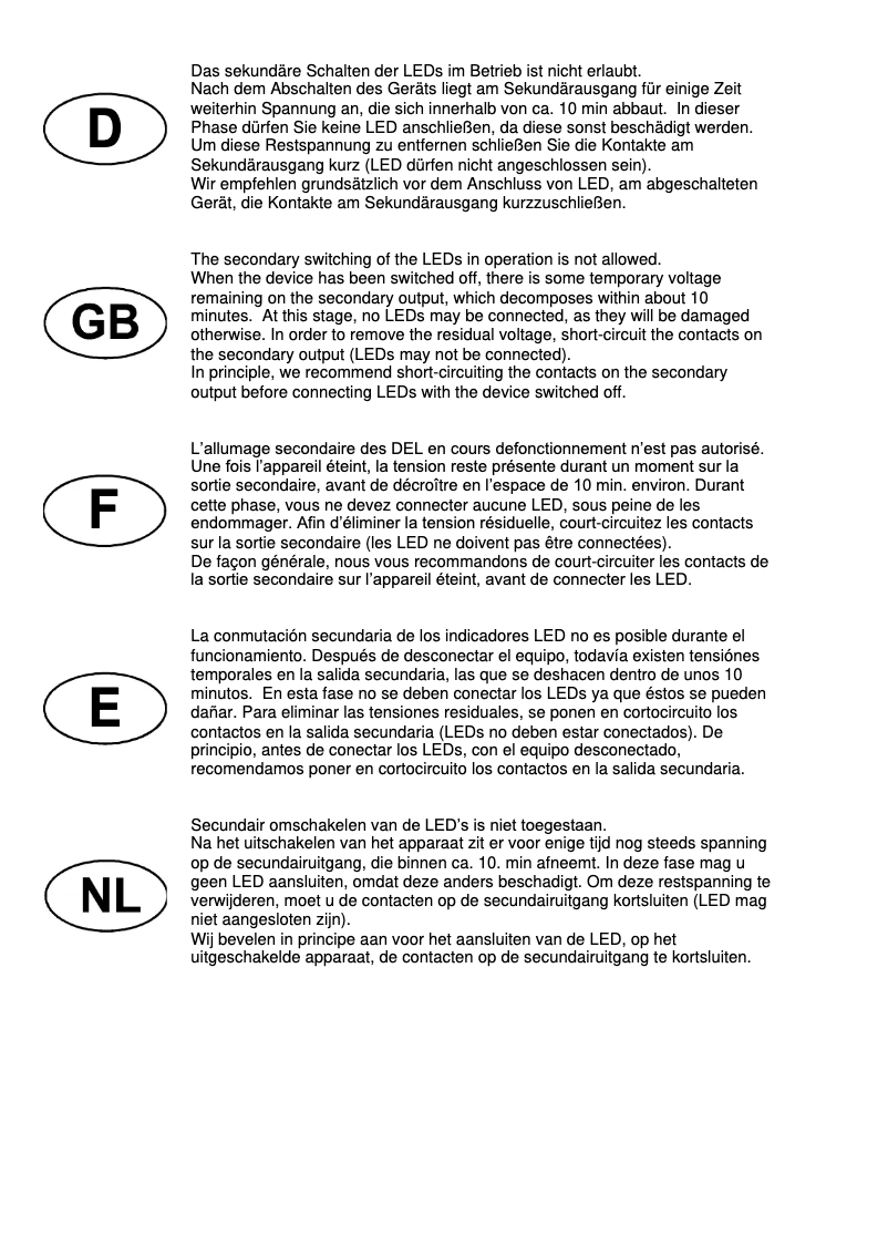 Page n°1 - Manuel utilisateur SLV 464191