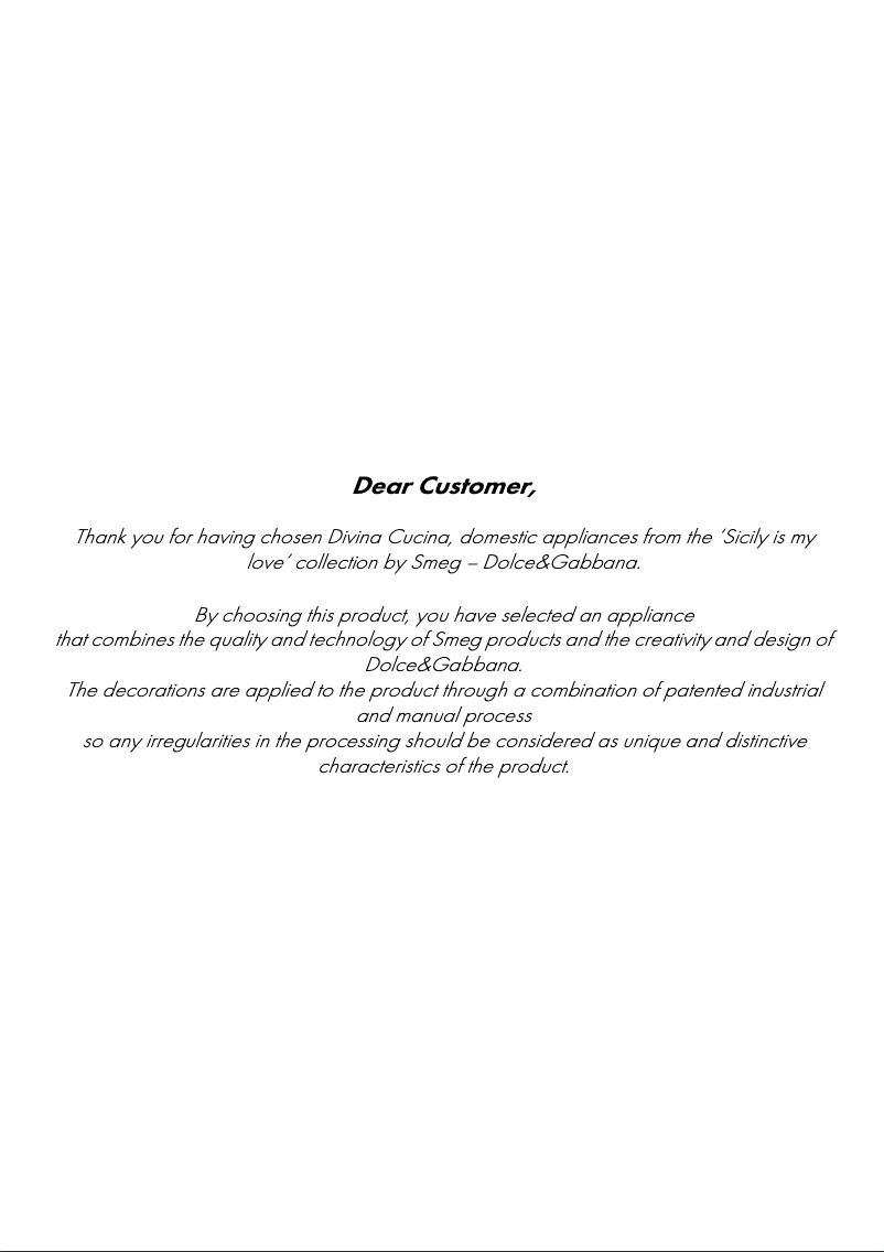 Page 1 de la notice Fiche technique Smeg TRU36GMDGM