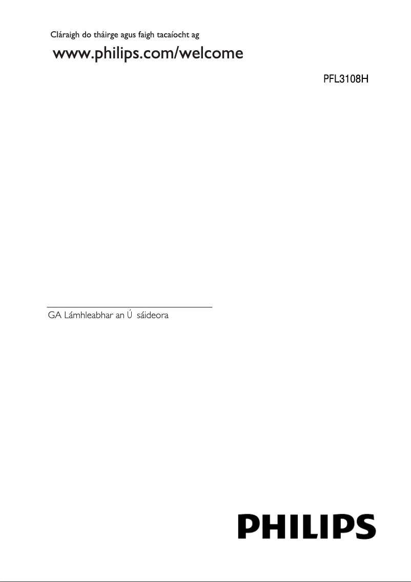 Page 1 de la notice Manuel utilisateur Philips 3100 series 20PFL3108H