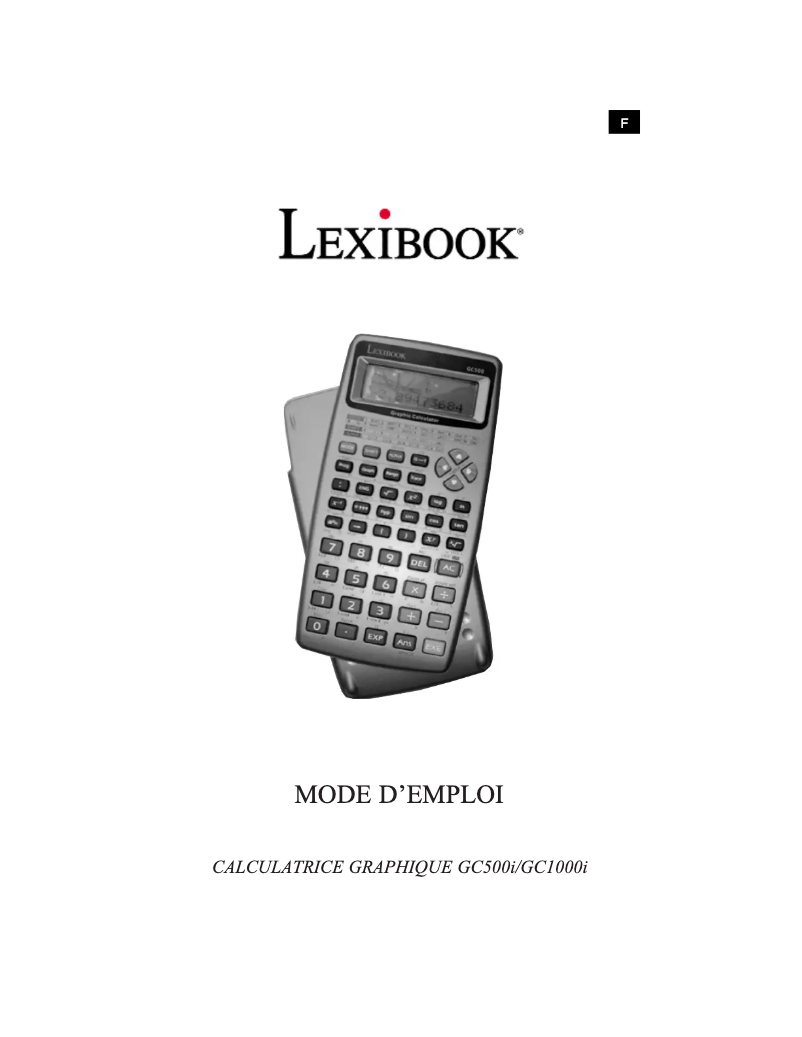 Image de la première page du manuel de l'appareil GC1000I