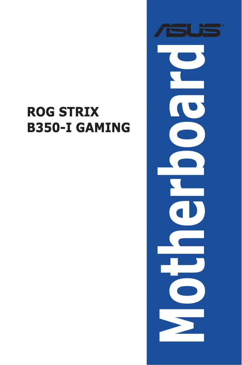 Page n°1 - Manuel utilisateur Asus ROG STRIX B350-I GAMING