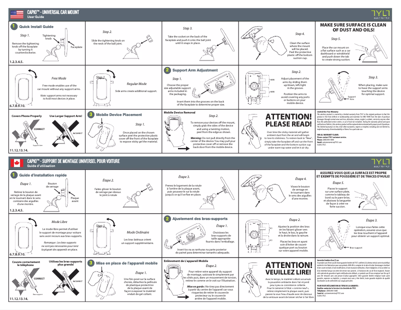 Page 1 de la notice Manuel utilisateur TYLT Capio