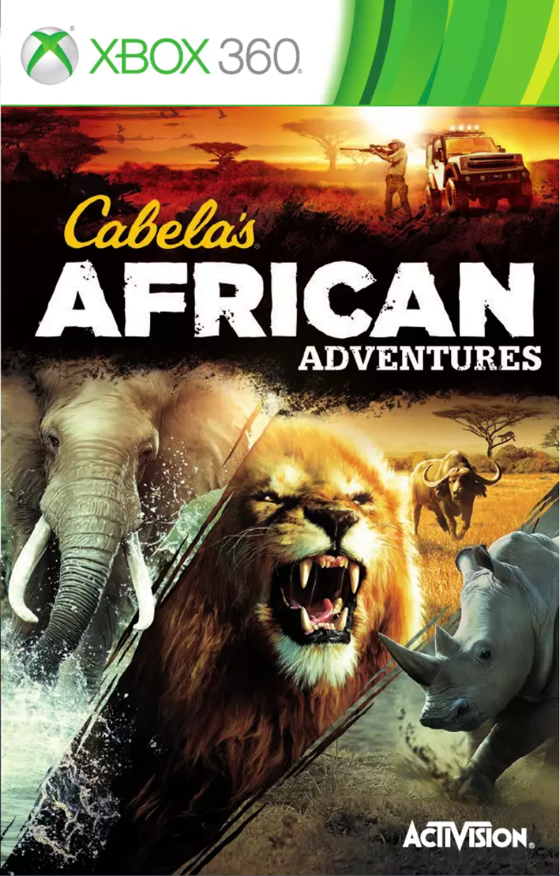 Image de la première page du manuel de l'appareil Cabelas African Adventures (Xbox 360)