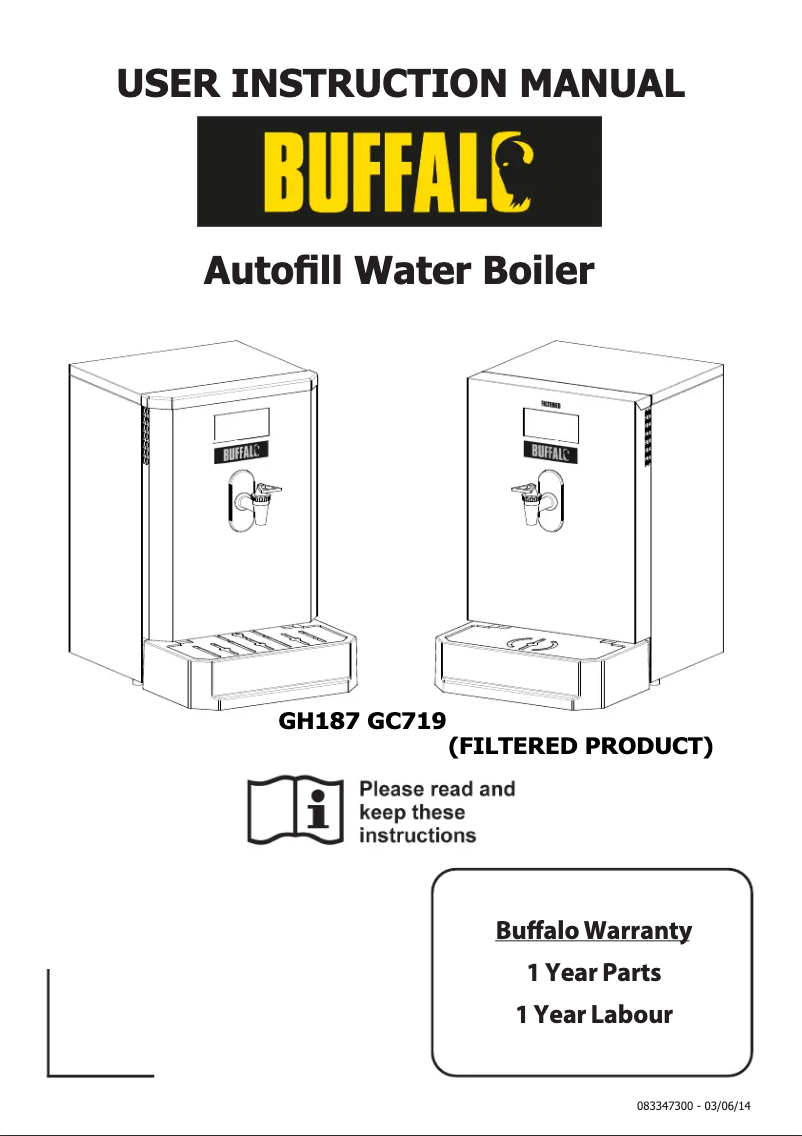 Page 1 de la notice Manuel utilisateur Buffalo GH187