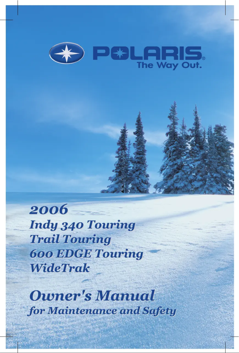 Page 1 de la notice Manuel utilisateur Polaris Edge Snowmobile (2006)