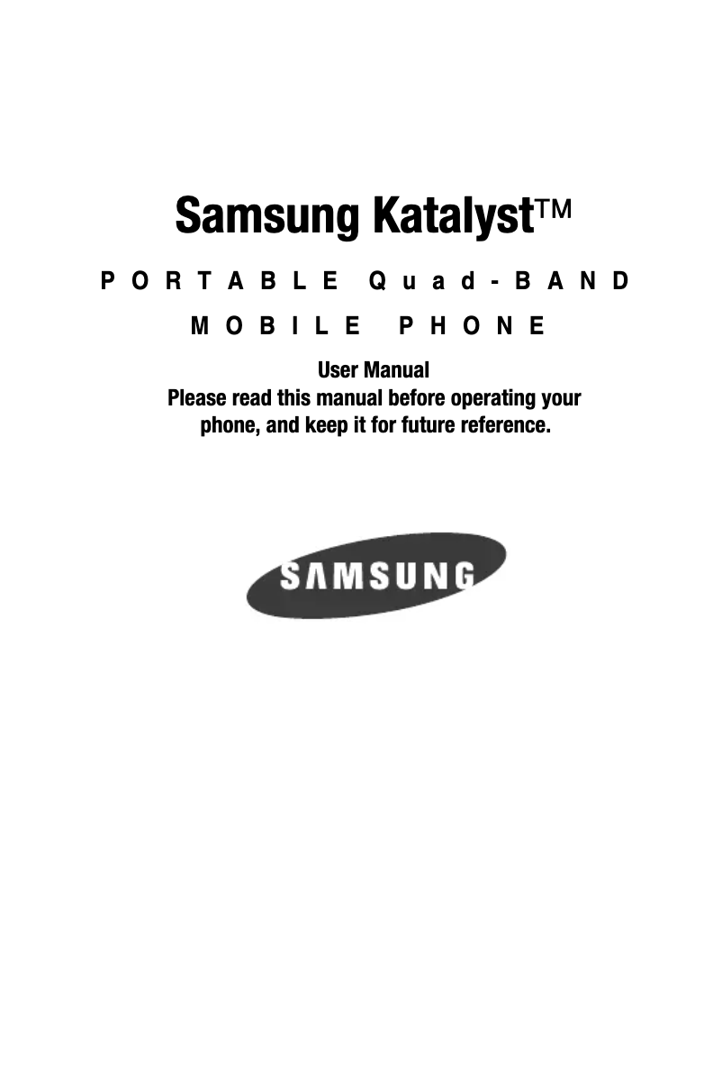 Imagen de la primera página del manual del dispositivo Katalist