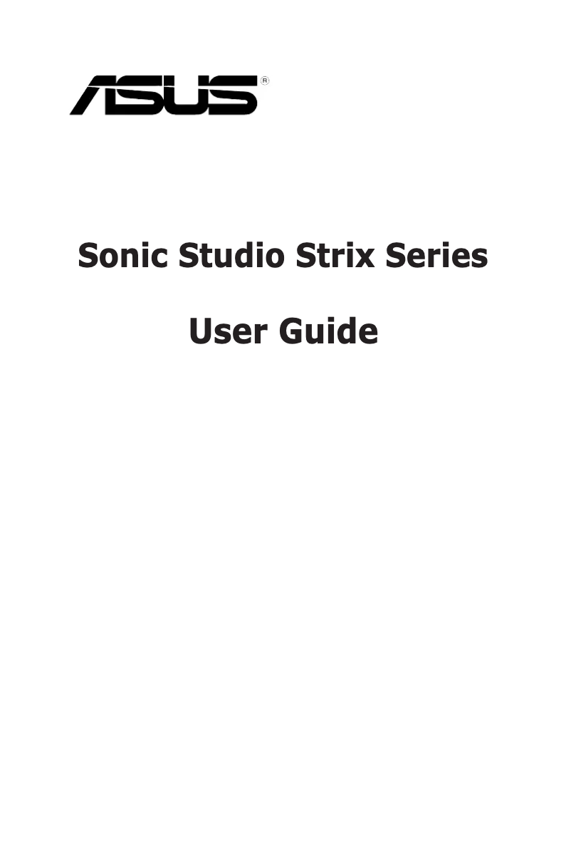 Image de la première page du manuel de l'appareil Strix Raid DLX