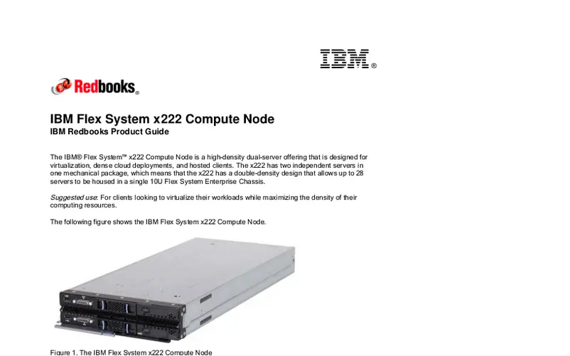 Image de la première page du manuel de l'appareil Flex System x222