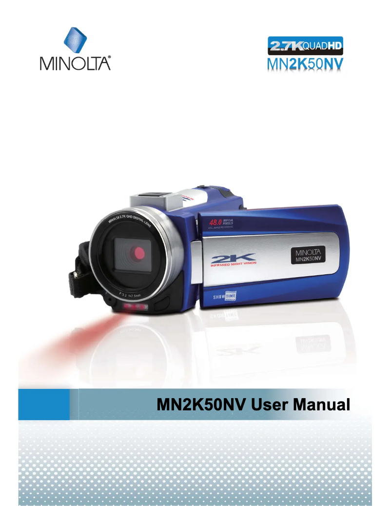 Page 1 of the manual User Manual Konica Minolta MN2K50NV