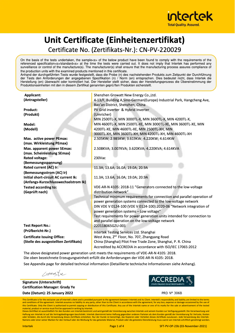 Image de la première page du manuel de l'appareil MIN 4600TL-X