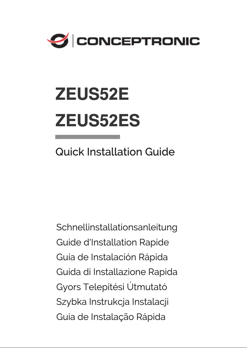 Page n°1 - Manuel utilisateur Conceptronic ZEUS52ES