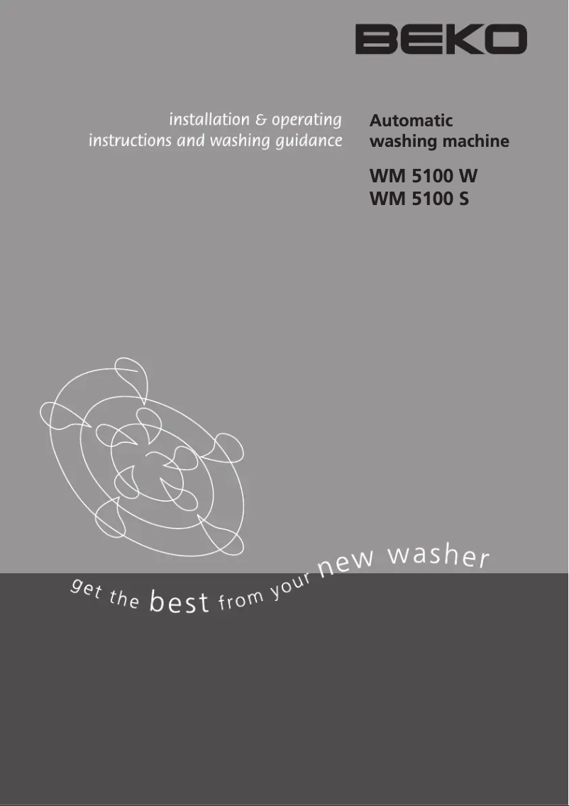 Page 1 de la notice Manuel utilisateur Beko WM 5100