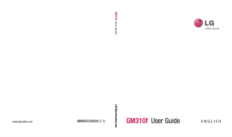 Page n°1 - Manuel utilisateur LG GM310F